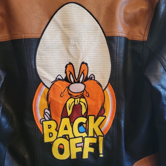 Looney Tunes X Unique Vintage Yosemite Sam "Back Off" Trucker Jacket - Picture 6 of 12